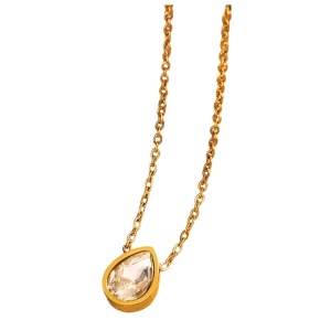 Colier reglabil placat cu aur Tear 34895 Ibucork.ro