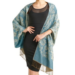 Esarfa casmir jacquard albastru, 2, ibucork.ro