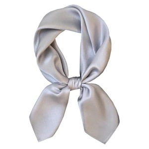 Esarfa din satin gri 35835 Ibucork.ro