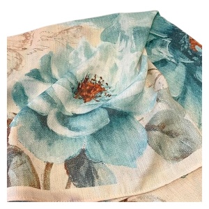 Esarfa patrata Blue Flower 35965 Ibucork.ro