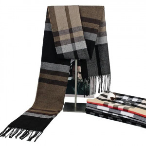 Fular Cashmere barbatesc cu franjuri, 4, ibucork.ro