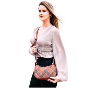 Gentuta crossbody din pluta Colors Romb - Img 6