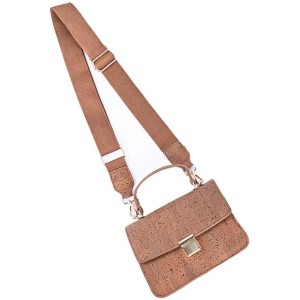Gentuta crossbody din pluta maro 36735 Ibucork.ro