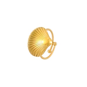 Inel deschis placat cu aur Scoica 37625 Ibucork.ro