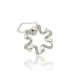 Inel pentru esarfa stil brosa cu cristale 31205 Ibucork.ro