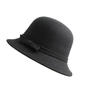 Palarie dama neagra cu fundita, 1, ibucork.ro