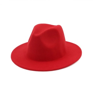 Palarie Fedora rosie unisex