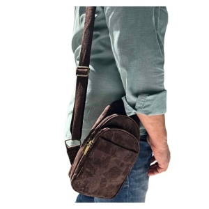 Rucsac crossbody din pluta Brown, 4, ibucork.ro