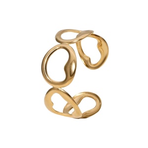 Bratara Bangle cu forma neregulata placata cu aur 34146 Ibucork.ro