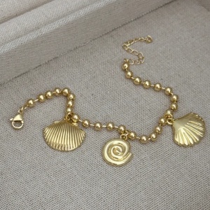 Bratara placata cu aur Summer Shell, 3, ibucork.ro