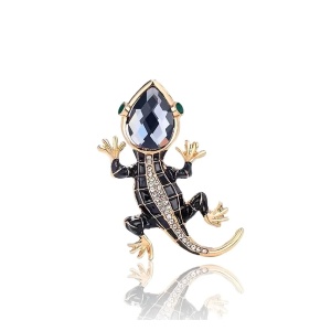Brosa eleganta Salamandra cu cristale si email, 1, ibucork.ro