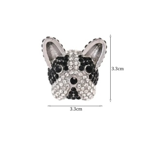 Brosa French Bulldog cu cristale, 5, ibucork.ro