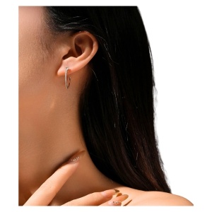 Cercei din argint cu zirconii 34926 Ibucork.ro
