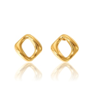 Cercei geometrici placati cu aur 34376 Ibucork.ro