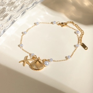 Colier placat cu aur Summer Pearls, 4, ibucork.ro