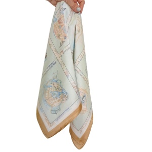 Esarfa din satin champagne - Img 1