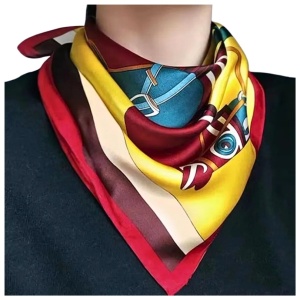 Esarfa din satin Horse Print 33536 Ibucork.ro