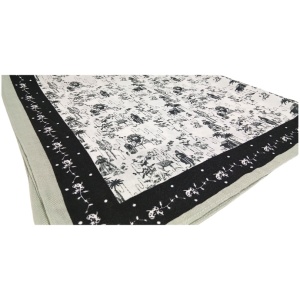 Esarfa din satin White and Black Tribe - Img 3