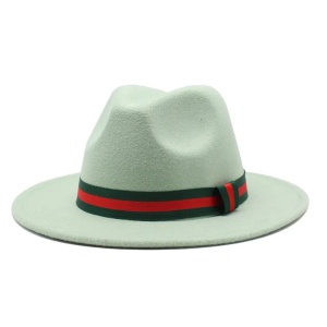 Palarie Fedora unisex Ribbon mint