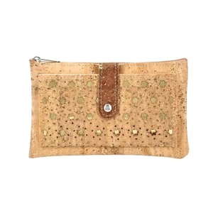 Portofel din pluta Bronze Golden Stars