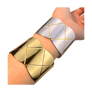 Bratara Bangle deschisa placata cu aur - Img 2