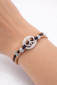 Bratara tripla din pluta Heart Peace, 4, ibucork.ro