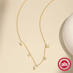 Colier din argint Hearts 33977 Ibucork.ro