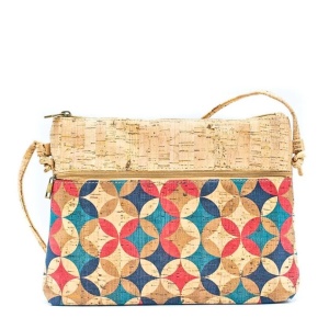 Gentuta crossbody din pluta multicolora 36807 Ibucork.ro