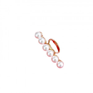 Inel pentru esarfa auriu cu 6 perle 21517 Ibucork.ro