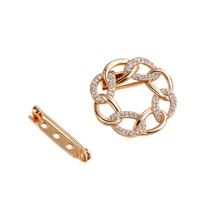 Inel pentru esarfa stil brosa Circle, 2, ibucork.ro
