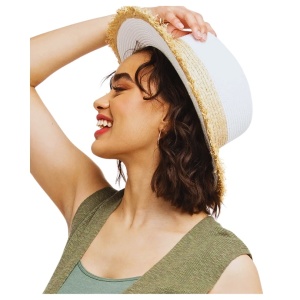 Palarie din rafie tip Fedora 37167 Ibucork.ro