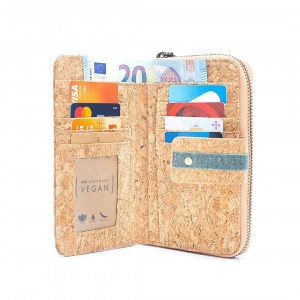 Portofel compact din pluta cu clapa 15657 Ibucork.ro
