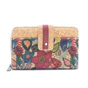Portofel compact din pluta cu clapa