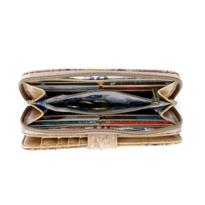 Portofel dama din pluta Patchwork albastru, 3, ibucork.ro