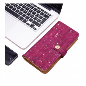 Portofel din pluta cu fermoar - Burgundy 26827 Ibucork.ro