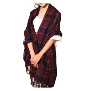 Sal elegant ecosez cu ciucuri mov 33277 Ibucork.ro