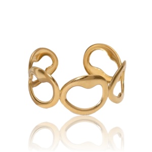 Bratara Bangle cu forma neregulata placata cu aur 34148 Ibucork.ro