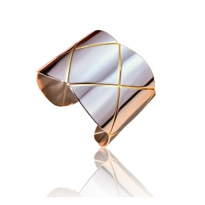 Bratara Bangle deschisa placata cu aur - Img 1