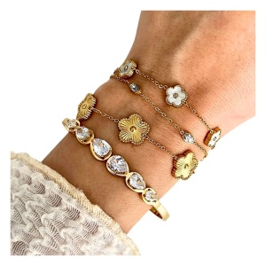 Bratara Bangle placata cu aur Tear 34488 Ibucork.ro