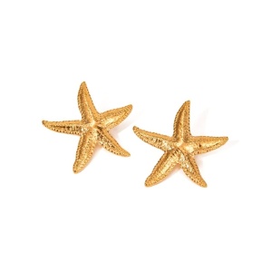 Cercei placati cu aur Stea de mare 37558 Ibucork.ro