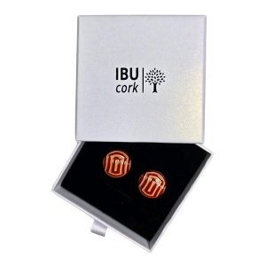 Cercei vintage cu email brown, 3, ibucork.ro