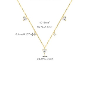 Colier din argint Hearts 33978 Ibucork.ro