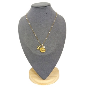Colier placat cu aur Summer Pearls, 2, ibucork.ro