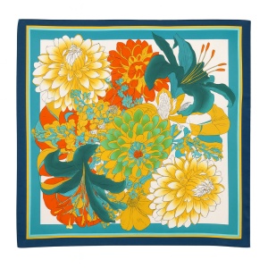 Esarfa din satin Flowers