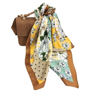 Esarfa patrata din satin florala, 2, ibucork.ro