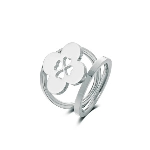 Inel pentru esarfa Silver Double Ring 31398 Ibucork.ro