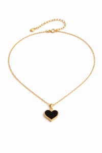 Lantisor auriu Black Heart
