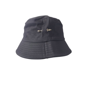 Palarie bucket neagra cu accesorii metalice, 2, ibucork.ro