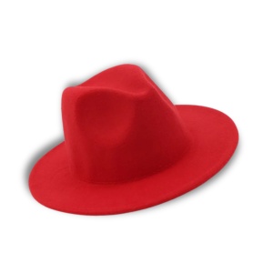 Palarie Fedora rosie unisex - Img 2