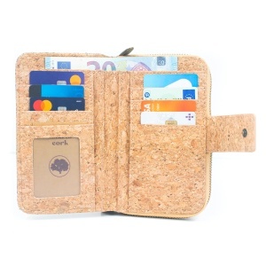 Portofel damă din plută albastră compact, 2, ibucork.ro